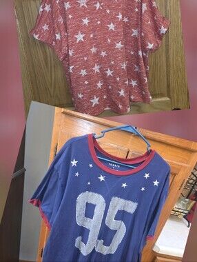 Lot of women's plus size patriotic tops